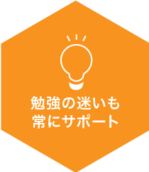 勉強の迷いも常にサポート